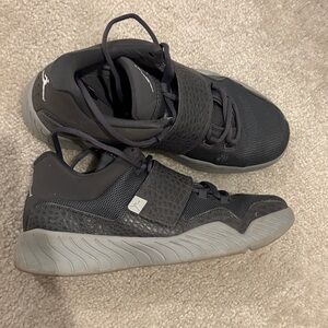 Jordan Black and Gray Athletic Shoes